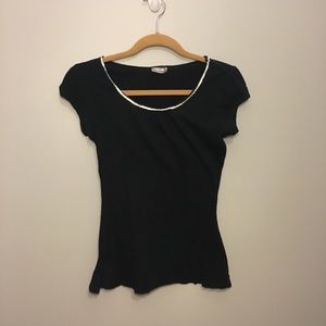 black shirt with silver detailing